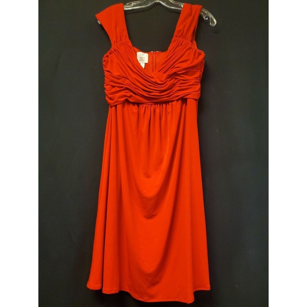 Suzi Chin for Maggie Boutique Sleeveless Ruched Empire Waist Dress Size 10